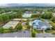 Aerial view of community amenities including tennis courts and clubhouse at 6421 Chadwell Ct # 61, Fort Mill, SC 29707