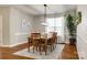 Formal dining room with hardwood floors and chandelier at 6421 Chadwell Ct # 61, Fort Mill, SC 29707