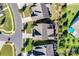 A birds eye view displays rooftops, driveways, and verdant landscaping throughout the neighborhood at 4023 Home Grown Way, Lake Wylie, SC 29710