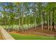 Picturesque backyard view featuring a golf course and lush green trees at 130 Stonewall Beach Ln, Mooresville, NC 28117