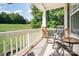 Relaxing front porch with rocking chairs and views of the yard at 121 Canvasback Rd, Mooresville, NC 28117