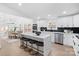 Modern kitchen with white cabinets, marble countertops, and island at 3305 Cameo Trl, Gastonia, NC 28056