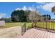 Expansive backyard featuring lush greenery and a well-maintained deck, ideal for relaxation at 416 Linsbury Ct, Gastonia, NC 28056