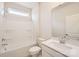 Guest bathroom with tub, shower, and vanity at 4469 Doyle Ridge Rd, Maiden, NC 28650