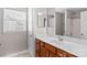 Bathroom with vanity, sink, and shower at 9826 Edinburgh Ln # 282, Charlotte, NC 28269