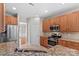 Modern kitchen with stainless steel appliances and granite countertops at 9826 Edinburgh Ln # 282, Charlotte, NC 28269