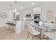 Bright kitchen with white cabinetry, breakfast nook, and glass table at 2036 White Cypress Ct # Kh10, Charlotte, NC 28216