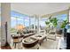 Airy living room filled with natural light, comfortable seating, and cityscape views at 215 N Pine St # 3705, Charlotte, NC 28202