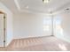 Spacious bedroom with tray ceiling and carpet flooring at 2074 Van Buren Rd, Sherrills Ford, NC 28673