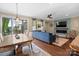 Open dining room features hardwood floors and a view of the living room at 494 Bowline Dr, Denver, NC 28037