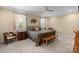 Spacious main bedroom with carpet and ceiling fan at 494 Bowline Dr, Denver, NC 28037