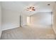 Spacious bedroom with vaulted ceiling and ceiling fan at 14426 Asheton Creek Dr, Charlotte, NC 28273