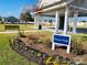 Scenic view of Encore Park's garden featuring a pavilion, benches, and well manicured landscaping at 3228 Gavin Ln, Harrisburg, NC 28075