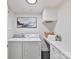 Clean laundry room featuring modern washer and dryer and ample counter space at 435 S Tryon St # 301, Charlotte, NC 28202