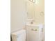 A simple bathroom is designed with neutral colors and a modern vanity at 525 12Th Sw St # 26, Hickory, NC 28602