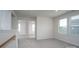 Carpeted bedroom featuring natural light from two windows with window treatments at 1007 Freeman View Dr, Albemarle, NC 28001