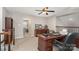 Spacious home office with a desk, chair, and built-in shelving at 3150 Helmsley Ct, Concord, NC 28027