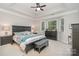 Spacious main bedroom with bay window and large walk-in closet at 3150 Helmsley Ct, Concord, NC 28027