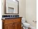 Powder room with single vanity and toilet at 4800 Pimlico Ln, Waxhaw, NC 28173