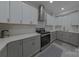 Updated kitchen featuring two-tone cabinetry, modern appliances, and a stylish backsplash at 10604 Russet Pl, Charlotte, NC 28227