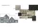 Rendering of exterior elevation showcasing brick, siding, shutters, shingles, and front door at 8605 Carly Ln, Mint Hill, NC 28227
