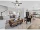 Well-appointed living room open to the kitchen, with hardwood floors and neutral decor at 136 Ella Claire Dr, York, SC 29745