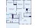 Second level floor plan displaying bedrooms, bathrooms, walk-in closets, loft, and laundry room at 1290 Kindness Nw Ct, Concord, NC 28027