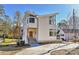 Modern two-story home with white siding and a stone walkway at 569 Evergreen Rd, Clover, SC 29710