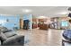Open concept showcasing the flow between the living room and updated kitchen at 7686 Hickory Creek Dr, Denver, NC 28037