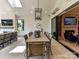 Outdoor dining area with fireplace and TV at 8115 Farm Crossing Ln # 3, Huntersville, NC 28078