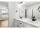 Bathroom features a double vanity with black hardware and mirrors at 2025 Parks Rd, Salisbury, NC 28147