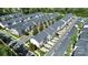 Wide aerial view of the townhome community at 11712 Blessington Rd, Huntersville, NC 28078