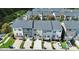 Aerial view of townhouses, showing community layout at 11712 Blessington Rd, Huntersville, NC 28078