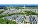 Aerial view of community featuring homes, pool, and clubhouse at 11712 Blessington Rd, Huntersville, NC 28078