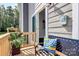 Private deck with bench and sliding door access at 11712 Blessington Rd, Huntersville, NC 28078