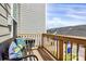 Private deck with bench and cushions at 11712 Blessington Rd, Huntersville, NC 28078