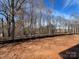 Cleared backyard showing the extent of the property, with a tree line marking the back at 552 Fern Hill Rd # 21, Mooresville, NC 28117