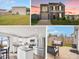 Collage showcasing kitchen, backyard, and house exterior at 1197 Tangle Ridge Se Dr, Concord, NC 28025