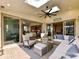 Inviting covered patio with a skylight and comfortable seating, perfect for entertaining at 8111 Farm Crossing Ln # 2, Huntersville, NC 28078