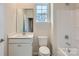 Full bathroom with a bathtub, shower and single vanity at 4450 Doyle Ridge Rd, Maiden, NC 28650