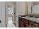 Small bathroom with vanity and granite countertop at 17929 Pages Pond Ct, Davidson, NC 28036