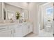 Elegant bathroom with double vanity and a separate shower/tub at 9912 Manor Vista Trl, Kannapolis, NC 28027