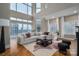 Luxury living room with hardwood floors and stunning city views at 520 E Martin Luther King Blvd # 1204, Charlotte, NC 28202