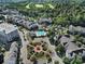 Aerial view of community with pool and landscaped area at 14307 San Paolo Ln # 5102, Charlotte, NC 28277