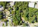 Aerial view of a residential area with houses and green spaces at 3444 Marvin Rd, Charlotte, NC 28211