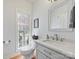 Clean bathroom with updated vanity and fixtures at 3481 Fieldstone Dr, Gastonia, NC 28056