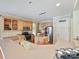 Modern kitchen with double sink, stainless steel appliances, and an island at 3481 Fieldstone Dr, Gastonia, NC 28056