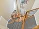 Elegant staircase with iron railings and hardwood steps at 3481 Fieldstone Dr, Gastonia, NC 28056