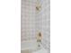 Shower with decorative, patterned tile and upscale gold shower hardware at 1134 Willow Oaks Trl, Matthews, NC 28104