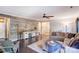 Living room featuring a rustic wood wall and comfortable seating at 7324 Friar Tuck Ln, Mint Hill, NC 28227